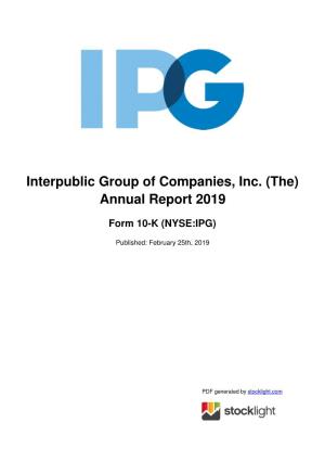 Interpublic Group of Companies, Inc. (The) Annual Report 2019