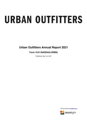 Urban Outfitters Annual Report 2021