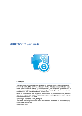 EHOOKS-DEV V4.9 User Guide