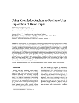 Using Knowledge Anchors to Facilitate User Exploration of Data Graphs