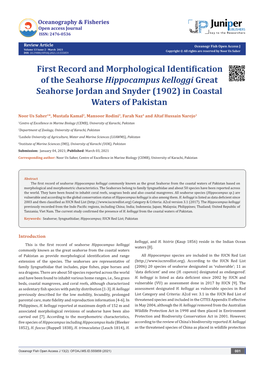 First Records and Morphological Identification Of