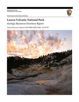 Geologic Resources Inventory Report, Lassen Volcanic National Park