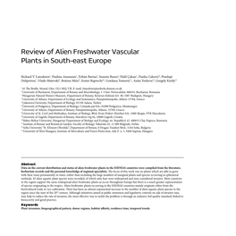 Review of Alien Freshwater Vascular Plants in South-East Europe