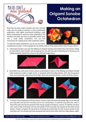 Making an Origami Sonobe Octahedron