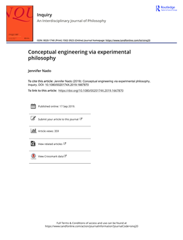 Conceptual Engineering Via Experimental Philosophy