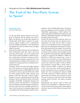 The End of the Two-Party System in Spain?