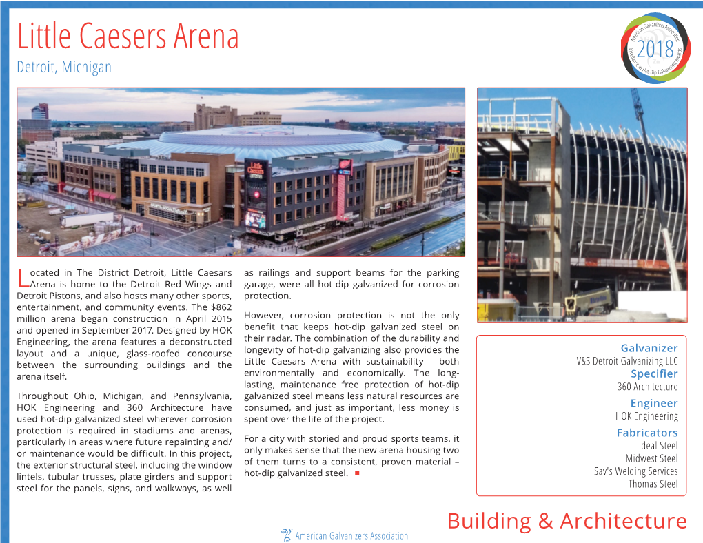 Little Caesers Arena E R a Ll E � N ���� A