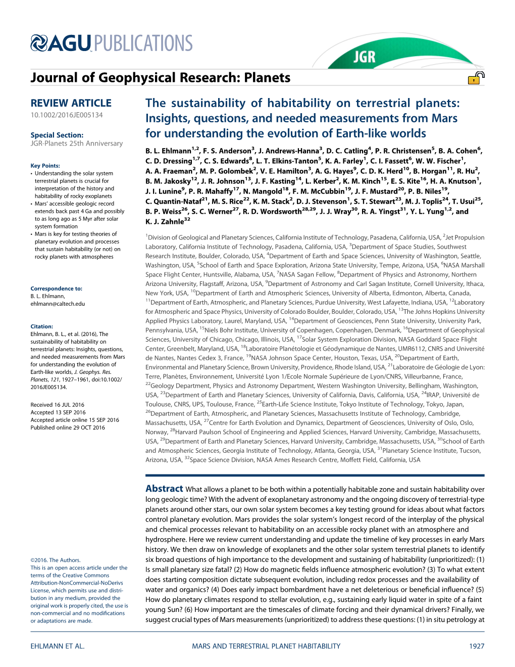 The Sustainability of Habitability on Terrestrial Planets