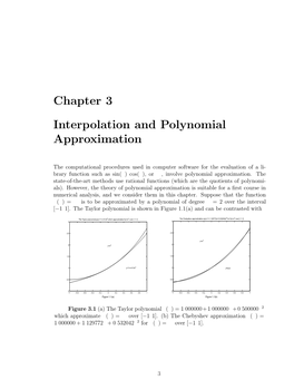 Chapter 3 Interpolation and Polynomial Approximation