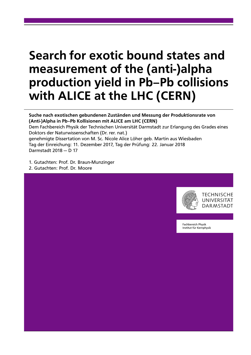 Anti-)Alpha Production Yield in Pb–Pb Collisions with ALICE at the LHC (CERN