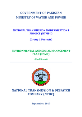 Government of Pakistan Ministry of Water and Power
