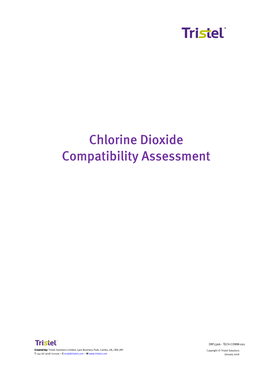 Chlorine Dioxide Compatibility Assessment