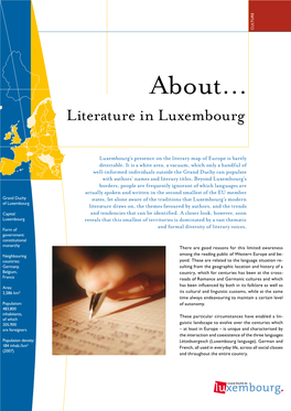 About… Literature in Luxembourg