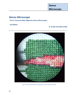 Stereo Microscope Part 3: Common Main Objective Stereo Microscopes