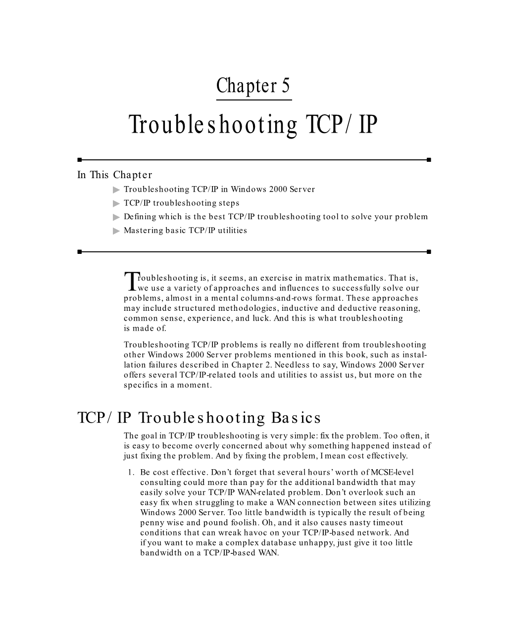 Troubleshooting TCP/IP