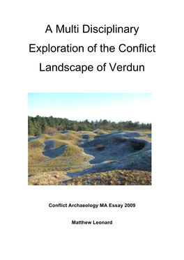 A Multi Disciplinary Exploration of the Conflict Landscape of Verdun