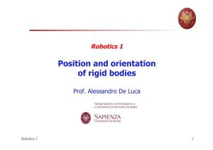 Position and Orientation of Rigid Bodies