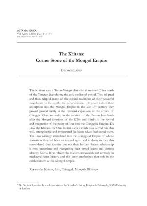 The Khitans: Corner Stone of the Mongol Empire