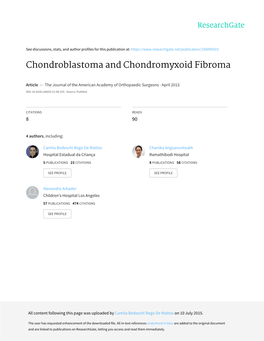Chondroblastoma and Chondromyxoid Fibroma