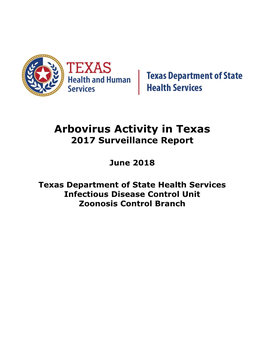 DSHS Arbovirus Activity 061817