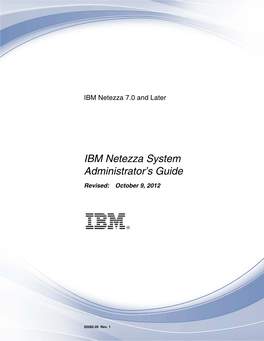 IBM Netezza System Administrator's Guide