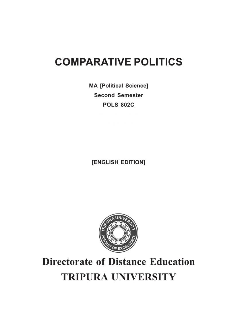 COMPARATIVE POLITICS Directorate Of