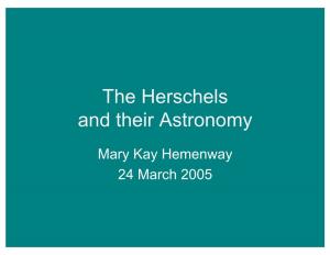 The Herschels and Their Astronomy
