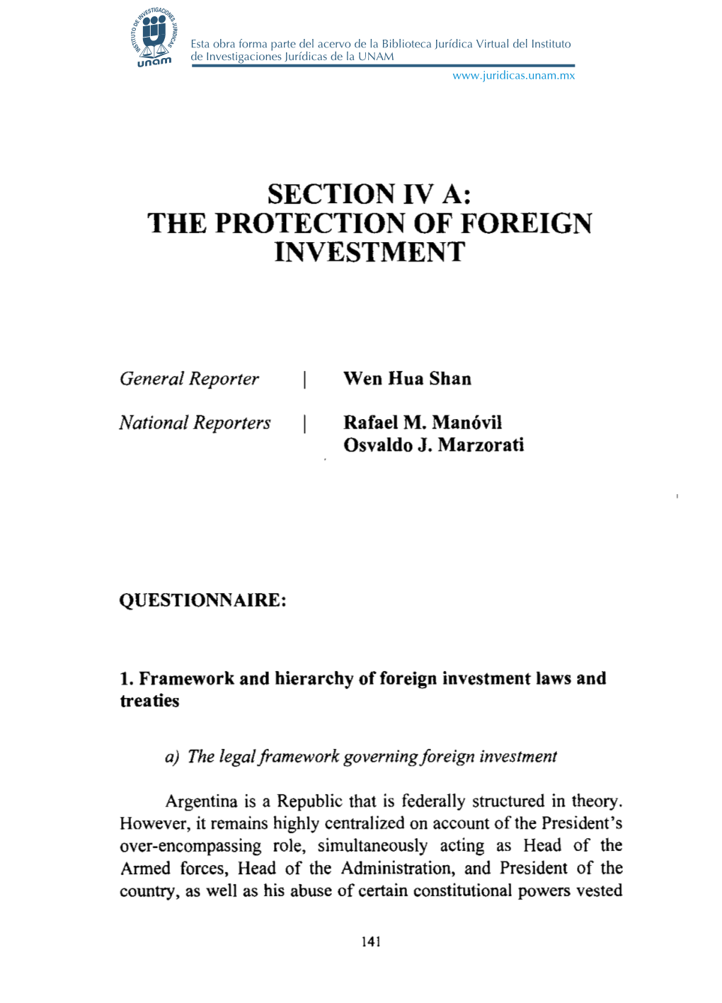 The Protection of Foreign Investment