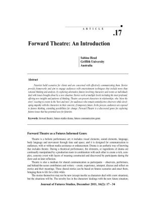 Forward Theatre: an Introduction