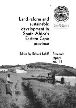 Land Reform and Sustainable Development in South Africa's