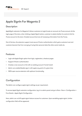 Apple Signin for Magento 2 Iv Visit Extension X Support