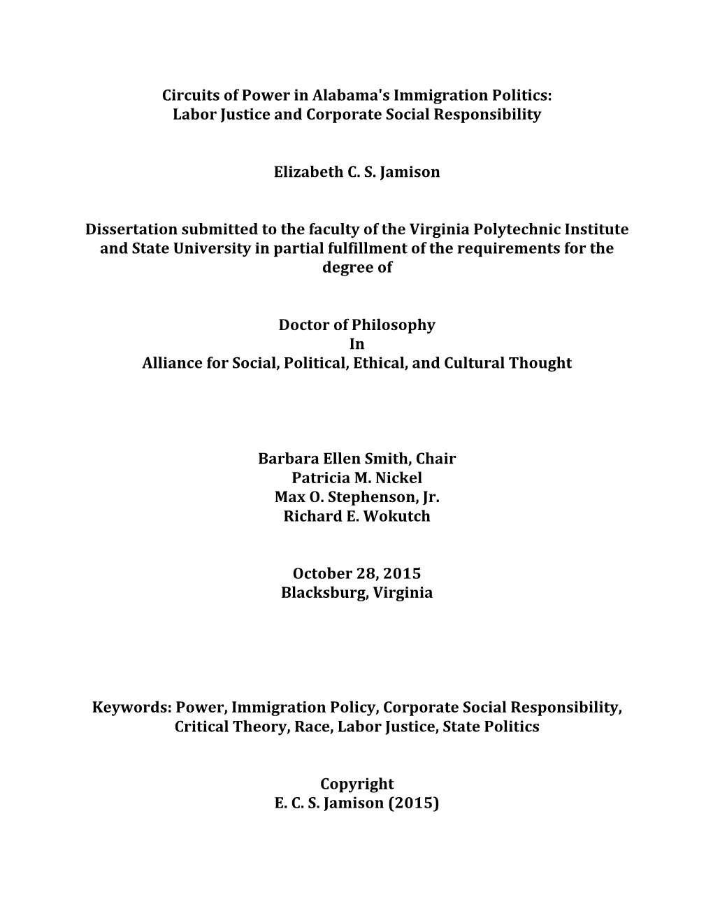 Circuits of Power in Alabama's Immigration Politics: Labor Justice and Corporate Social Responsibility