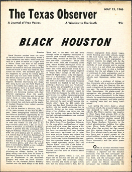 The Texas Observer MAY 13, 1966