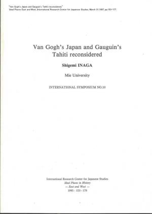 Vangogh'sjapanandgauguin's Tahitireconsidered