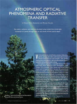 Atmospheric Optical Phenomena and Radiative Transfer