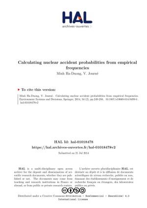 Calculating Nuclear Accident Probabilities from Empirical Frequencies Minh Ha-Duong, V