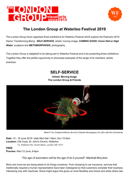 The London Group at Waterloo Festival 2019 SELF-SERVICE