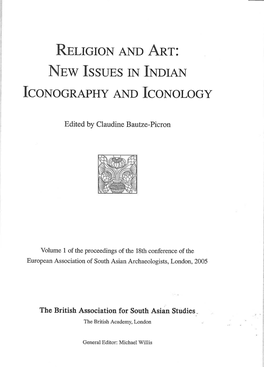 Religion and Art: New Issues in Indian Iconography and Iconology