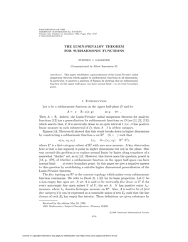 The Lusin-Privalov Theorem for Subharmonic Functions