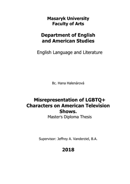 Misrepresentation of LGBTQ+ Characters on American Television Shows