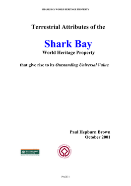 Shark Bay World Heritage Property