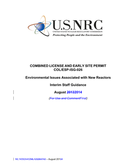 Environmental Issues Associated with New Reactors
