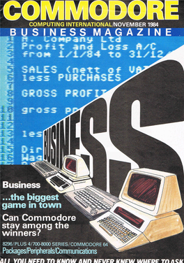 Commodore Software Selectable, and Can Range from 136 Compressed
