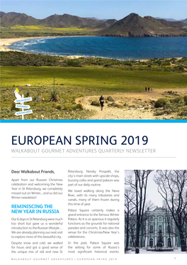 European Spring 2019 Walkabout Gourmet Adventures Quarterly Newsletter