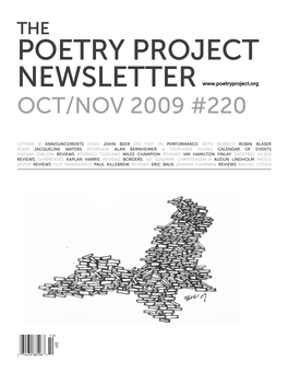 POETRY PROJECT NEWSLETTER St