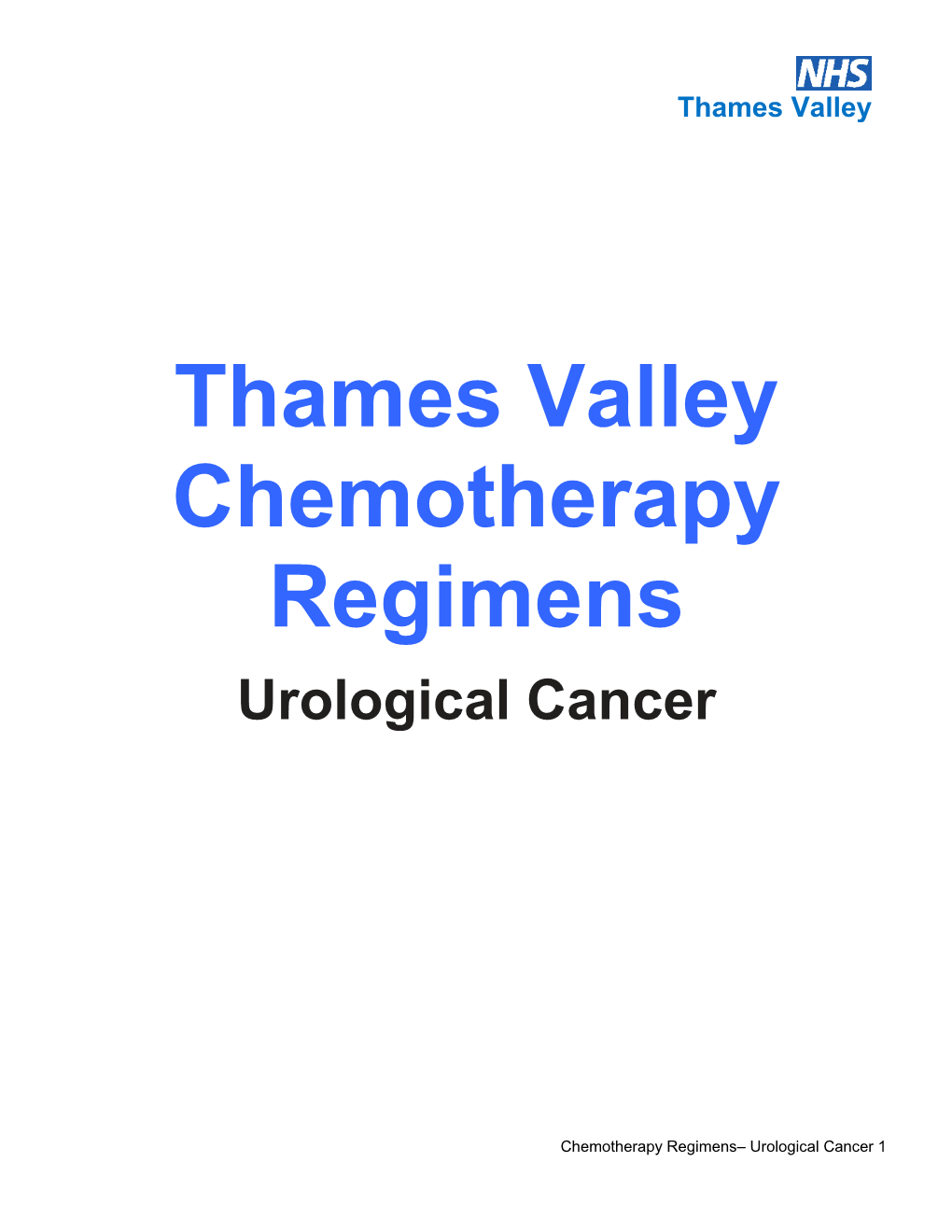 Thames Valley Chemotherapy Regimens