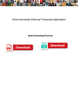 Anna University Chennai Transcript Application