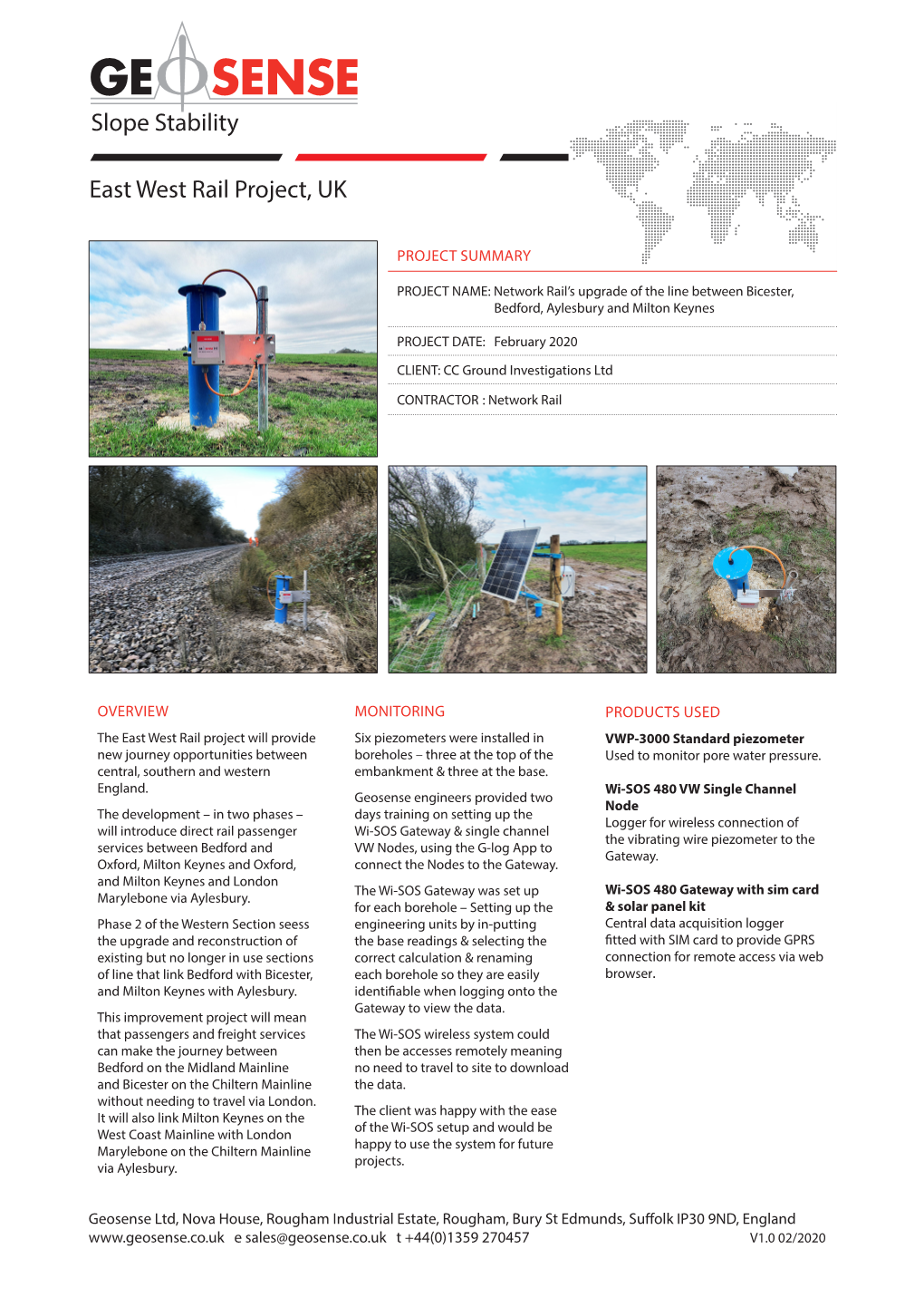 Slope Stability East West Rail Project, UK