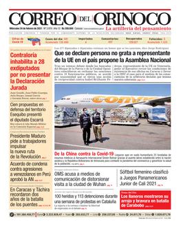 Edición Impresa Correo Del Orinoco Nº 3.978 Miércoles 24 De Febrero