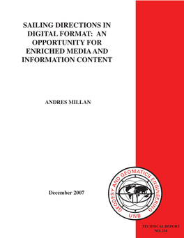 Sailing Directions in Digital Format: an Opportunity for Enriched Media and Information Content